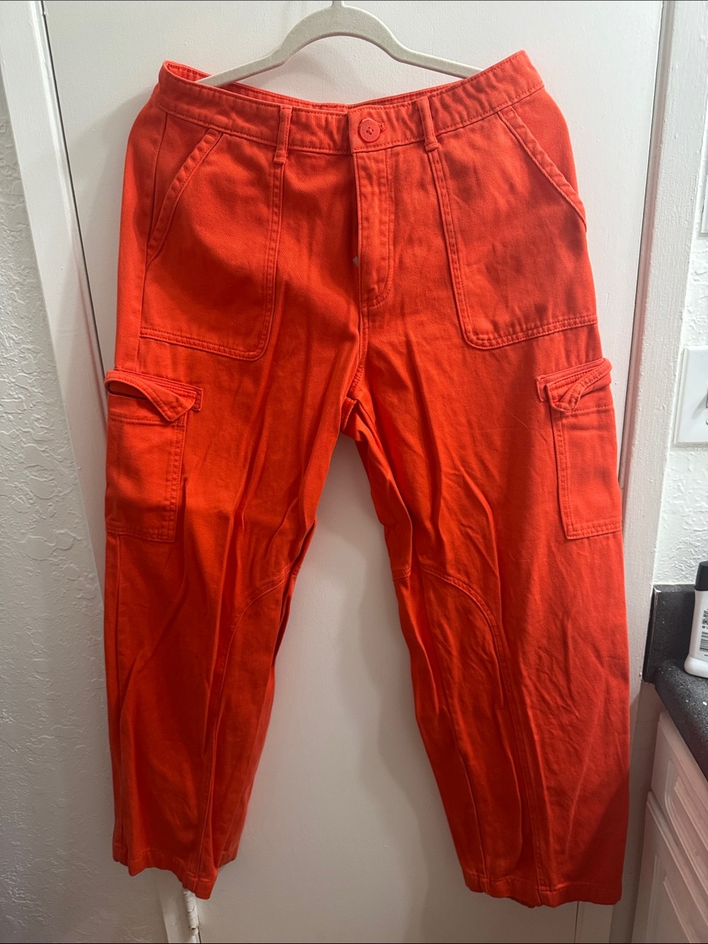 PINK Victoria's Secret Orange Cargo Pants